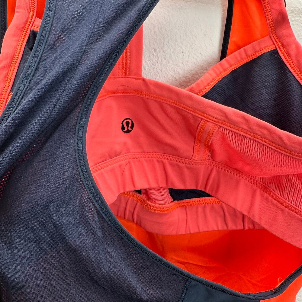 Lululemon Pump It Up Tank and Sports Bra Pink Blue Size 8 - Picture 5 of 11